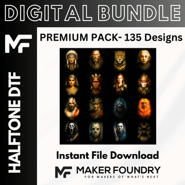Premium DTF Halftone Design Pack | 135 Designs