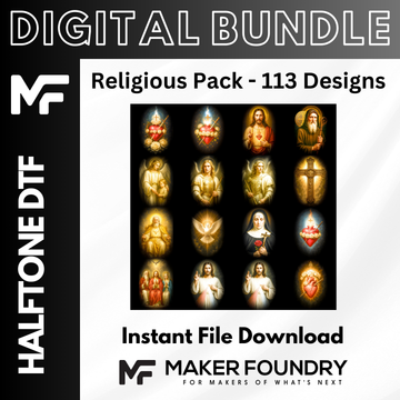 Religious DTF Halftone Design Pack | 113 Designs