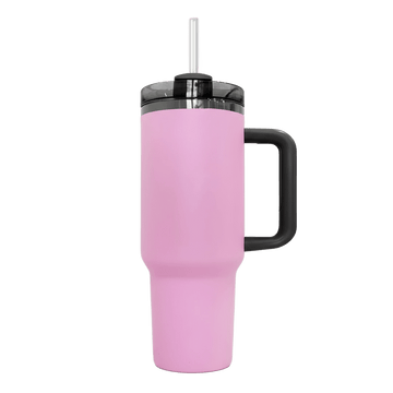 40oz Mirror Black Plated Tumbler - Pink