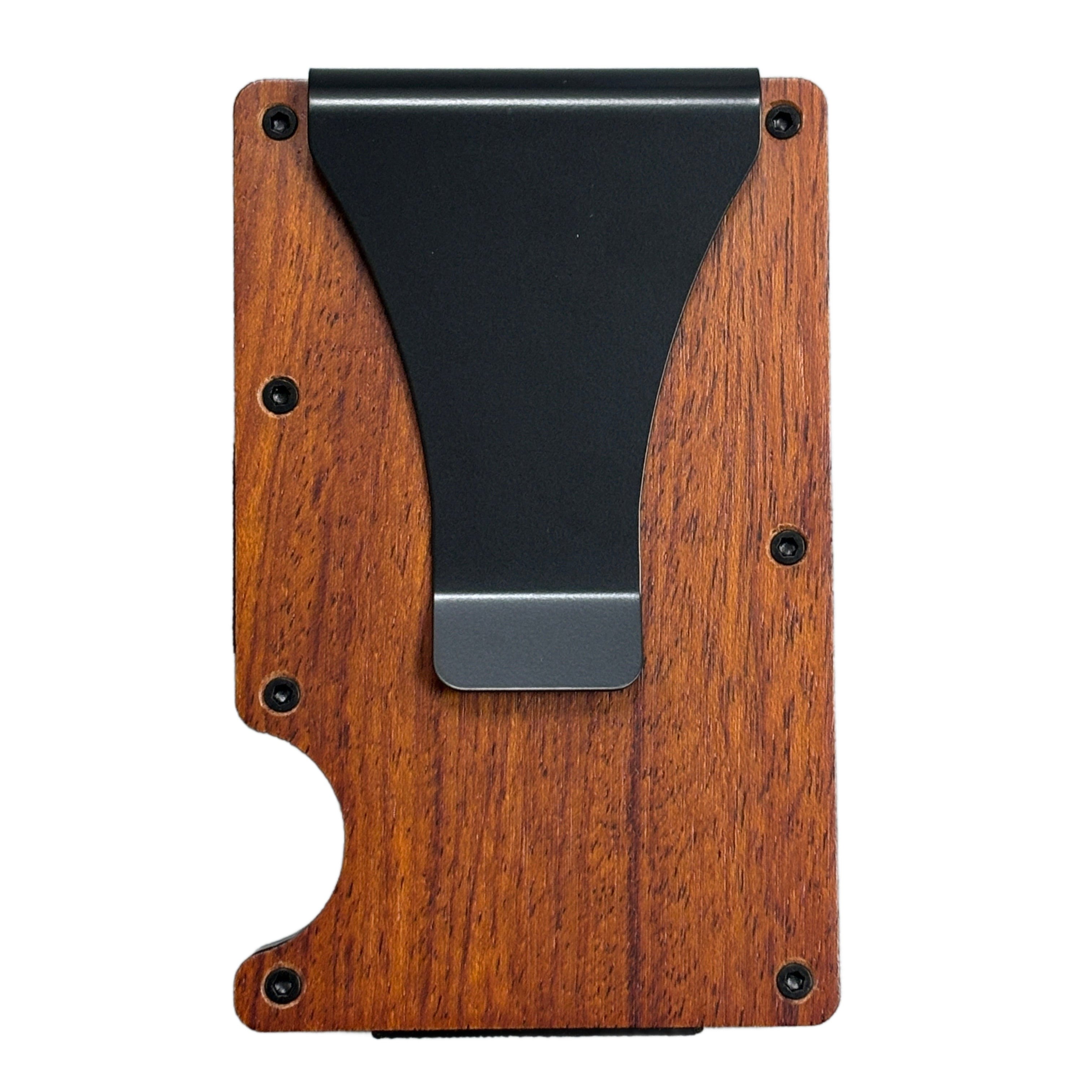 Minimalist RFID Wallet – Red Pear Wood