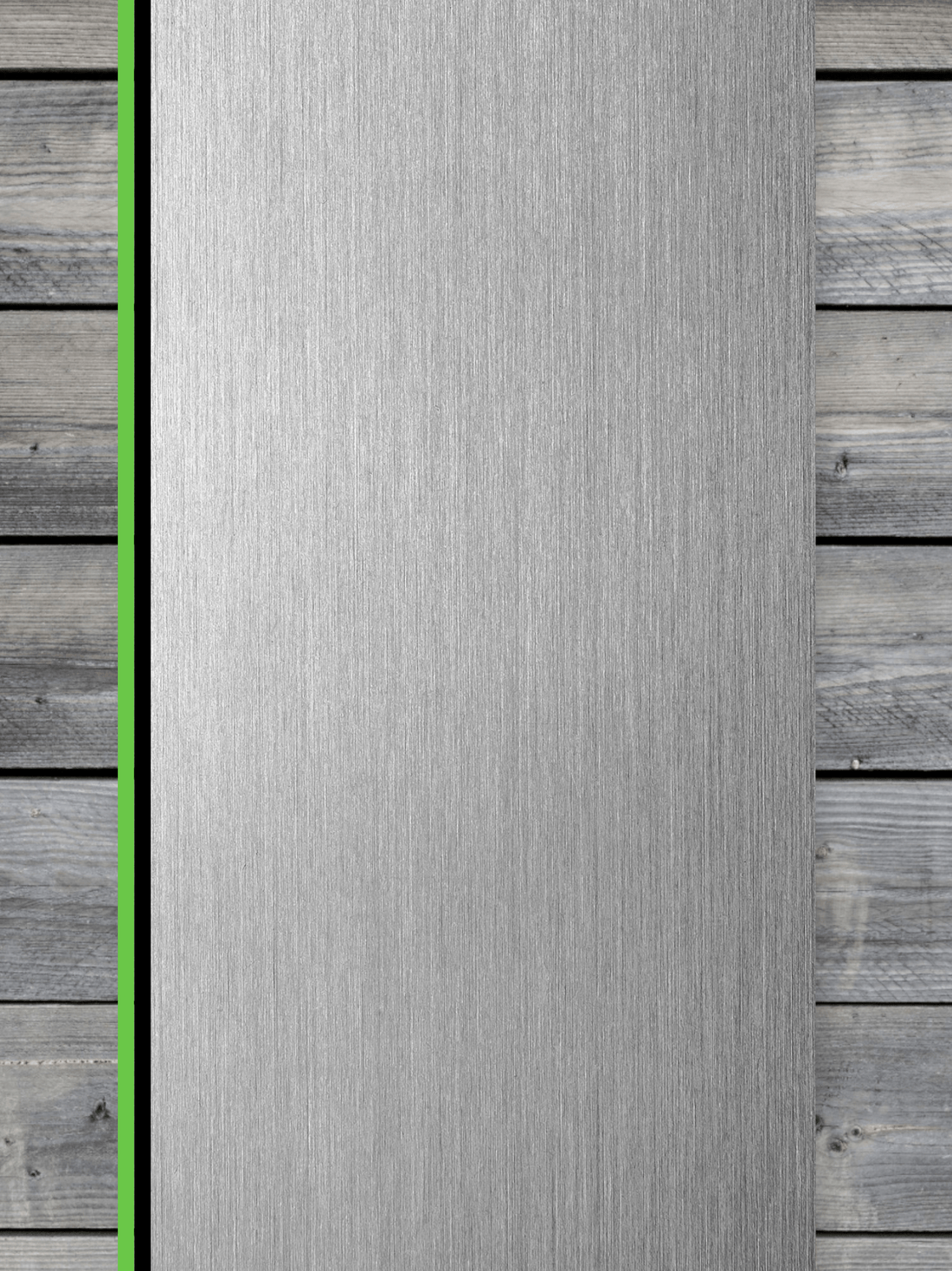 Acrylic: Stainless / Black / Green TriLayer Durra-Bull™ Laserable Panels (12"x24")