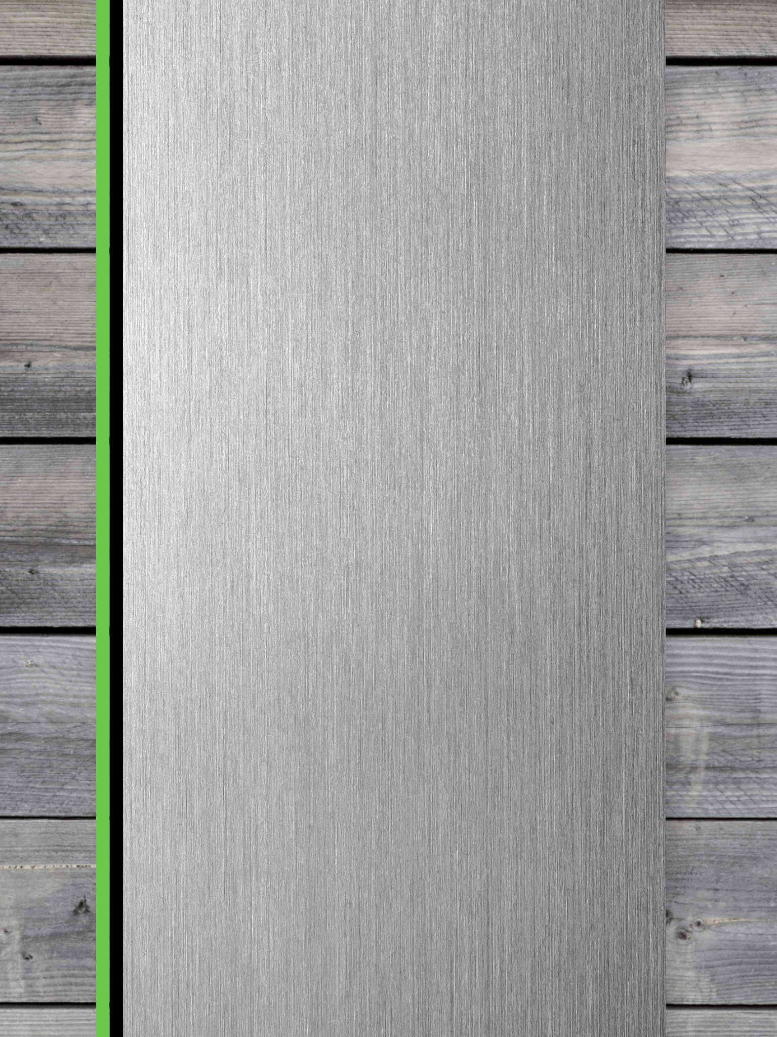 Acrylic: Stainless / Black / Green TriLayer Durra-Bull™ Laserable Panels (12"x24")
