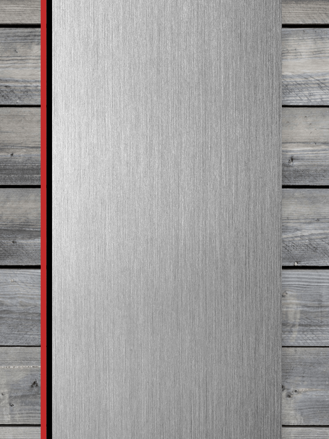 Acrylic: Stainless / Black / Red TriLayer Durra-Bull™ Laserable Panels (12"x24")
