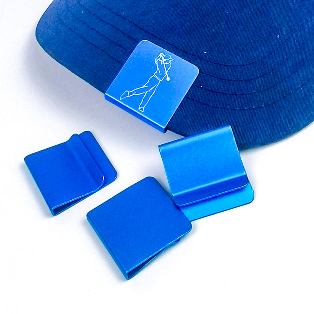 Anodized Aluminum Hat Clips for Laser Engraving | Red