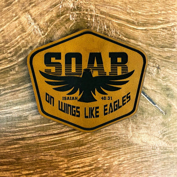 Soar Isaiah 40:31 Patch – Laser Engraved Leather Patch 