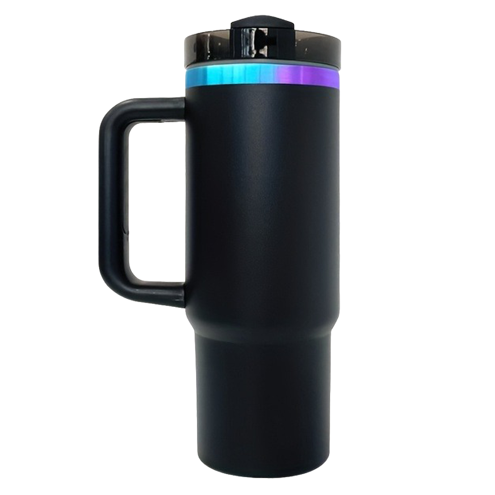 30oz Chroma Plated Handle Tumbler - Black