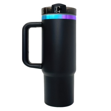30oz Chroma Plated Handle Tumbler - Black