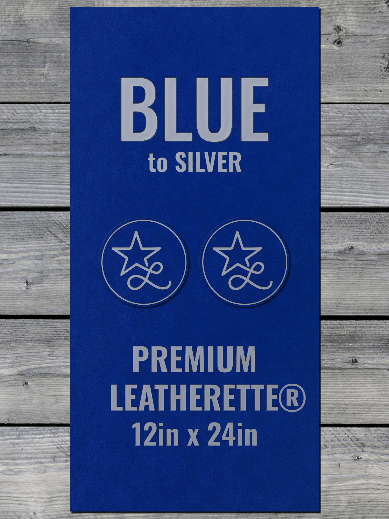 Blue / Silver Durra-Bull Premium Leatherette® Sheets (12x24)