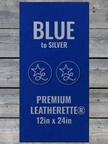 Blue / Silver Durra-Bull Premium Leatherette® Sheets (12x24)