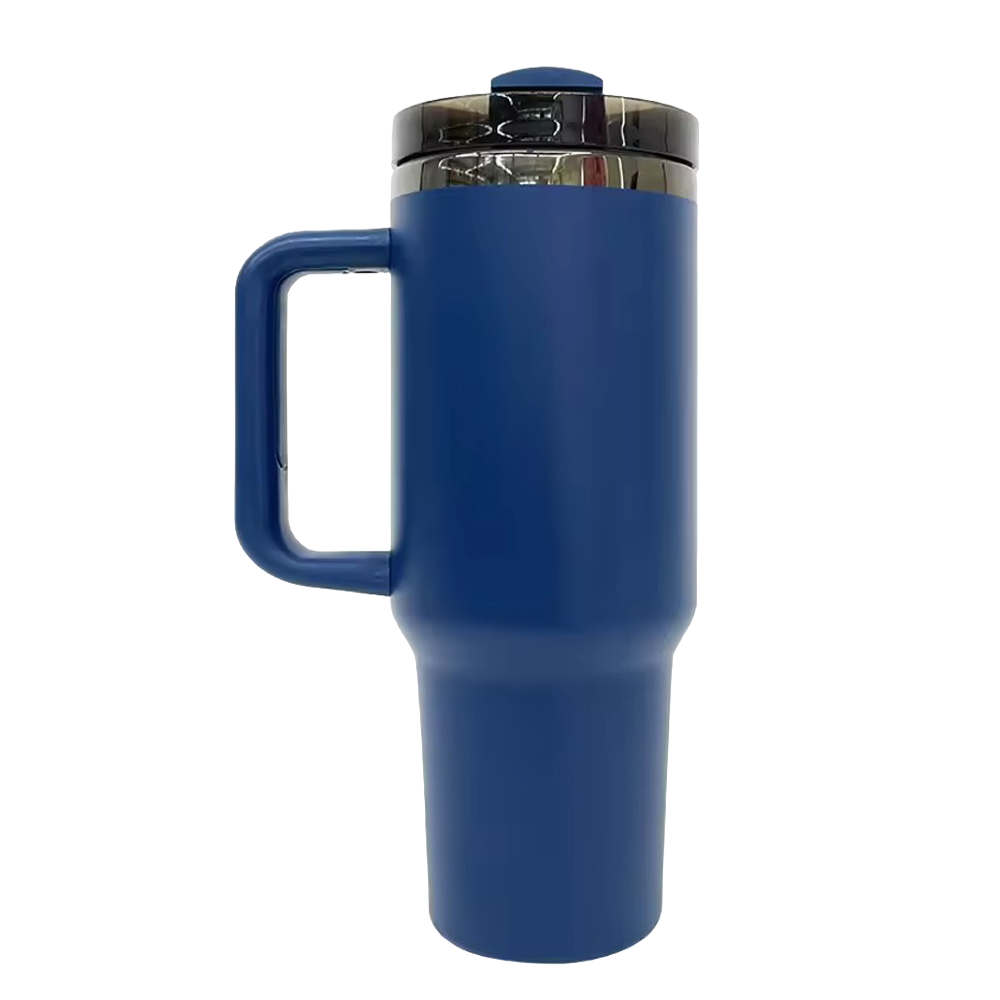 40oz Mirror Black Plated Tumbler - Blue