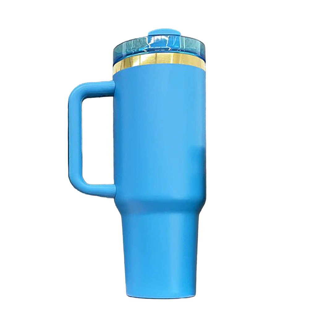 40oz Gold Plated Tumbler - Blue