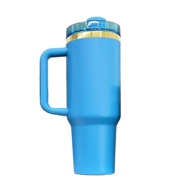 40oz Gold Plated Tumbler - Blue