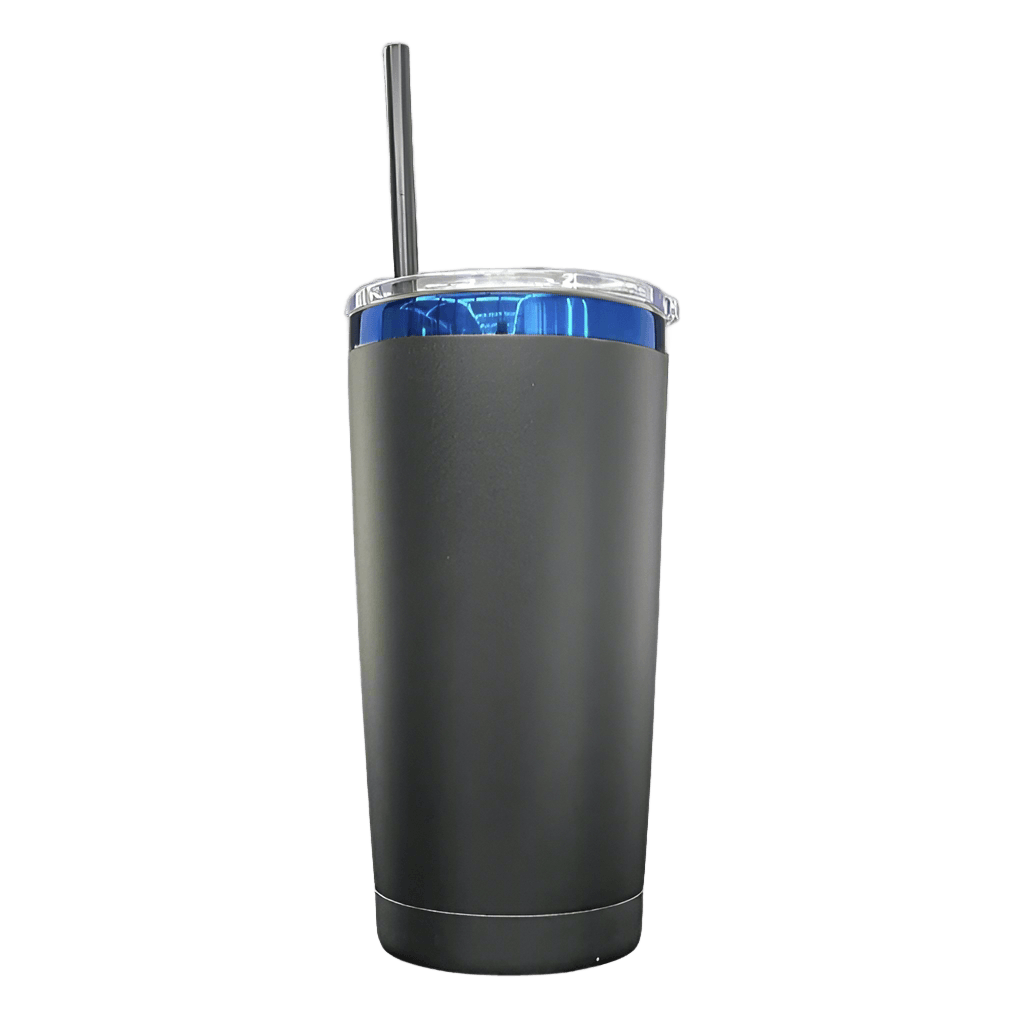 20oz Blue Plated Tumbler - Black