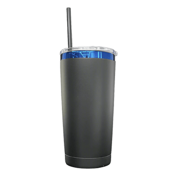 20oz Blue Plated Tumbler - Black