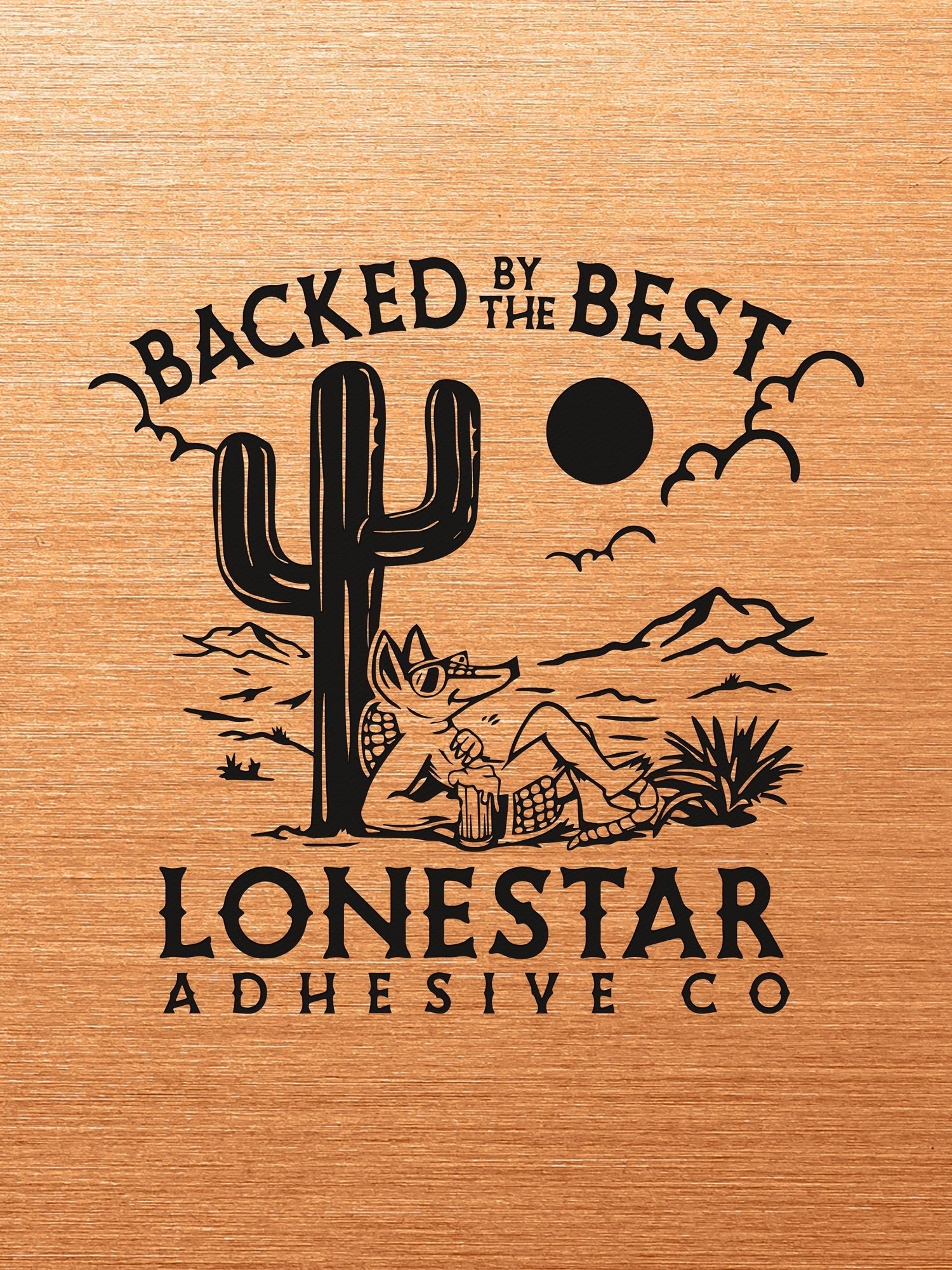 Acrylic: Brushed Copper / Black Durra-Bull® Laserable Panels (12"x24")
