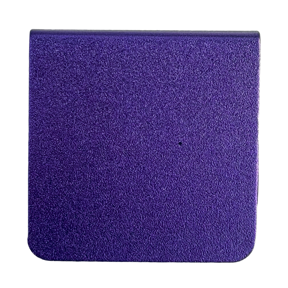 A square image with a purple background.