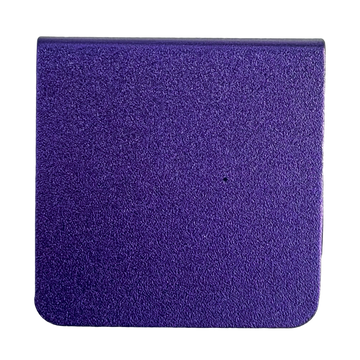 A square image with a purple background.