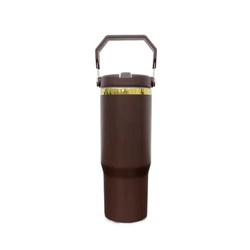 30oz Gold Plated Flip Tumbler - Chocolate
