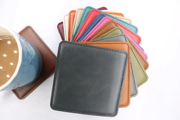 Coasters (6pk of 4" Square): Heritage Collection Premium Leatherette®