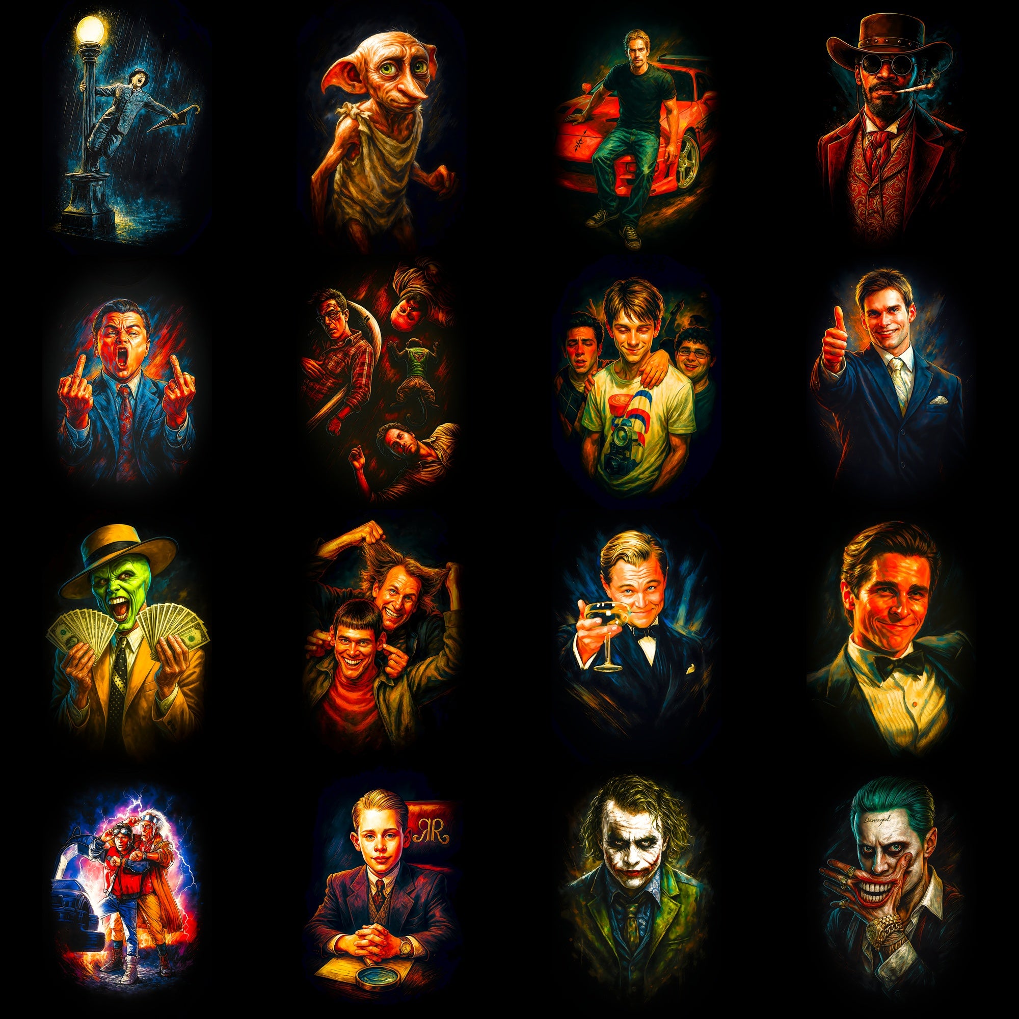 Movies DTF Halftone Design Pack | 121 Designs