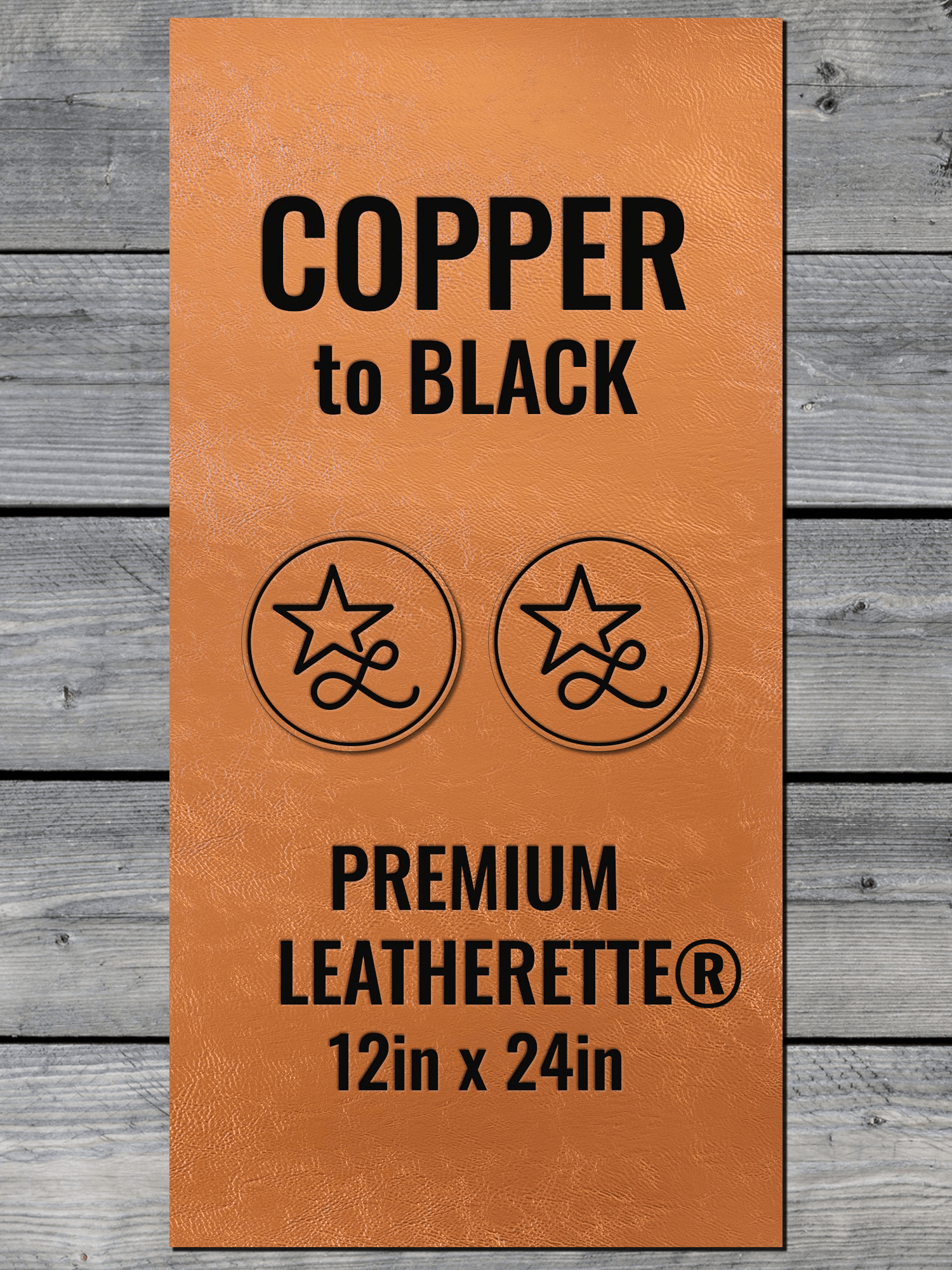 Copper / Black Durra-Bull Premium Leatherette® Sheets (12x24)