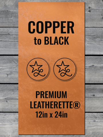 Copper / Black Durra-Bull Premium Leatherette® Sheets (12x24)