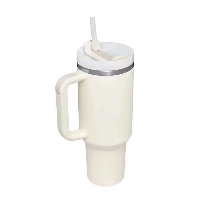 40oz Stainless Steel Tumbler - Cream