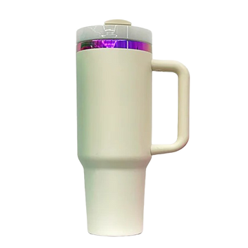 40oz Purple/Pink Plated Tumbler - Cream