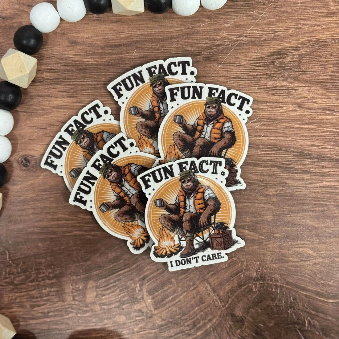 Sasquatch Don't Care | Bigfoot | UV Printed Leather Hat Patch 