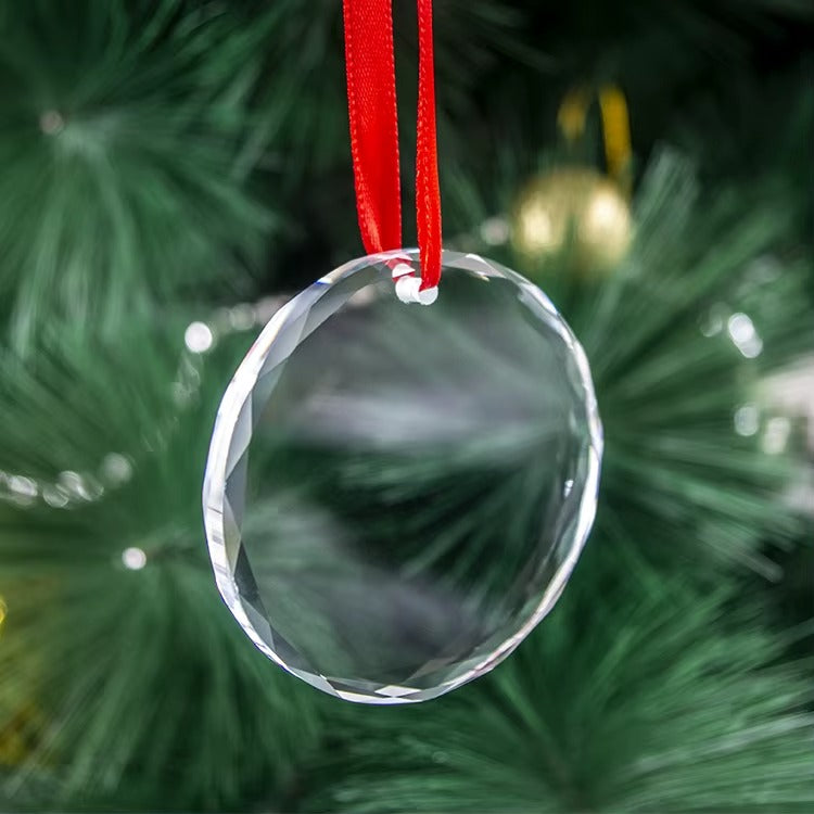80mm K9 Crystal Ornament Round | 3 Pack