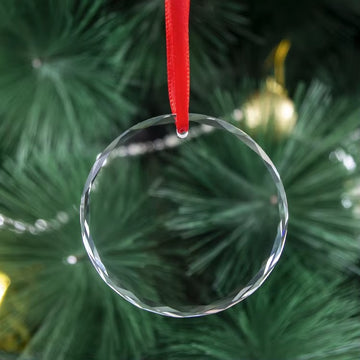 80mm K9 Crystal Ornament Round | 3 Pack