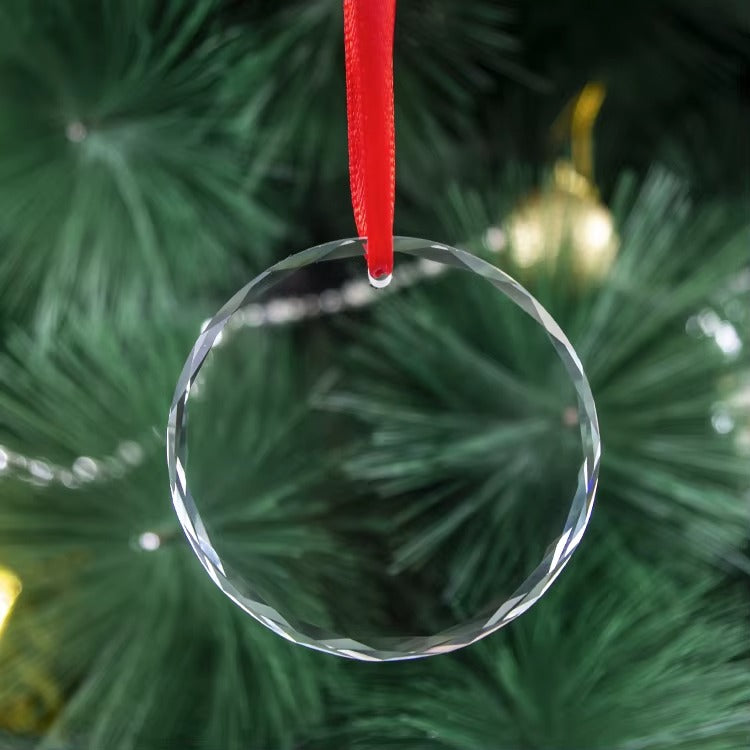 80mm K9 Crystal Ornament Round | 3 Pack