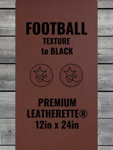 Football Texture / Black Durra-Bull Premium Leatherette® Sheets (12x24)