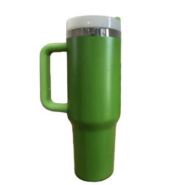 40oz Mirror Black Plated Tumbler - Lime Green