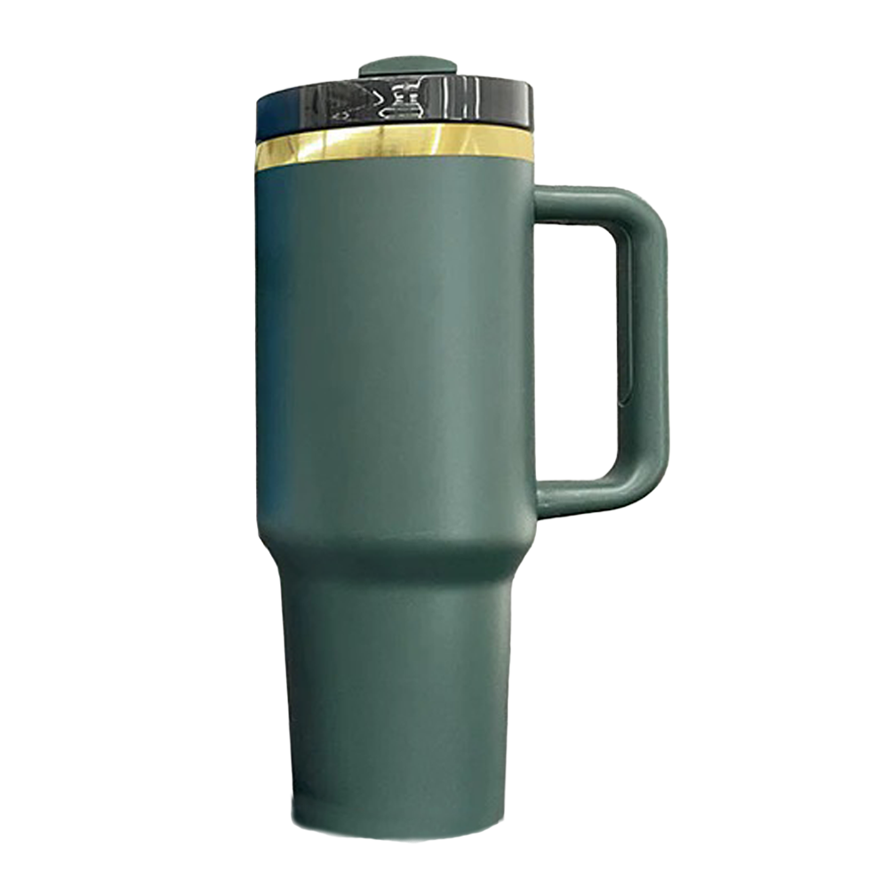 40oz Gold Plated Tumbler - Green
