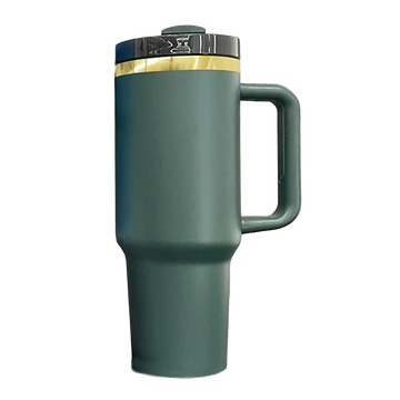 40oz Gold Plated Tumbler - Green