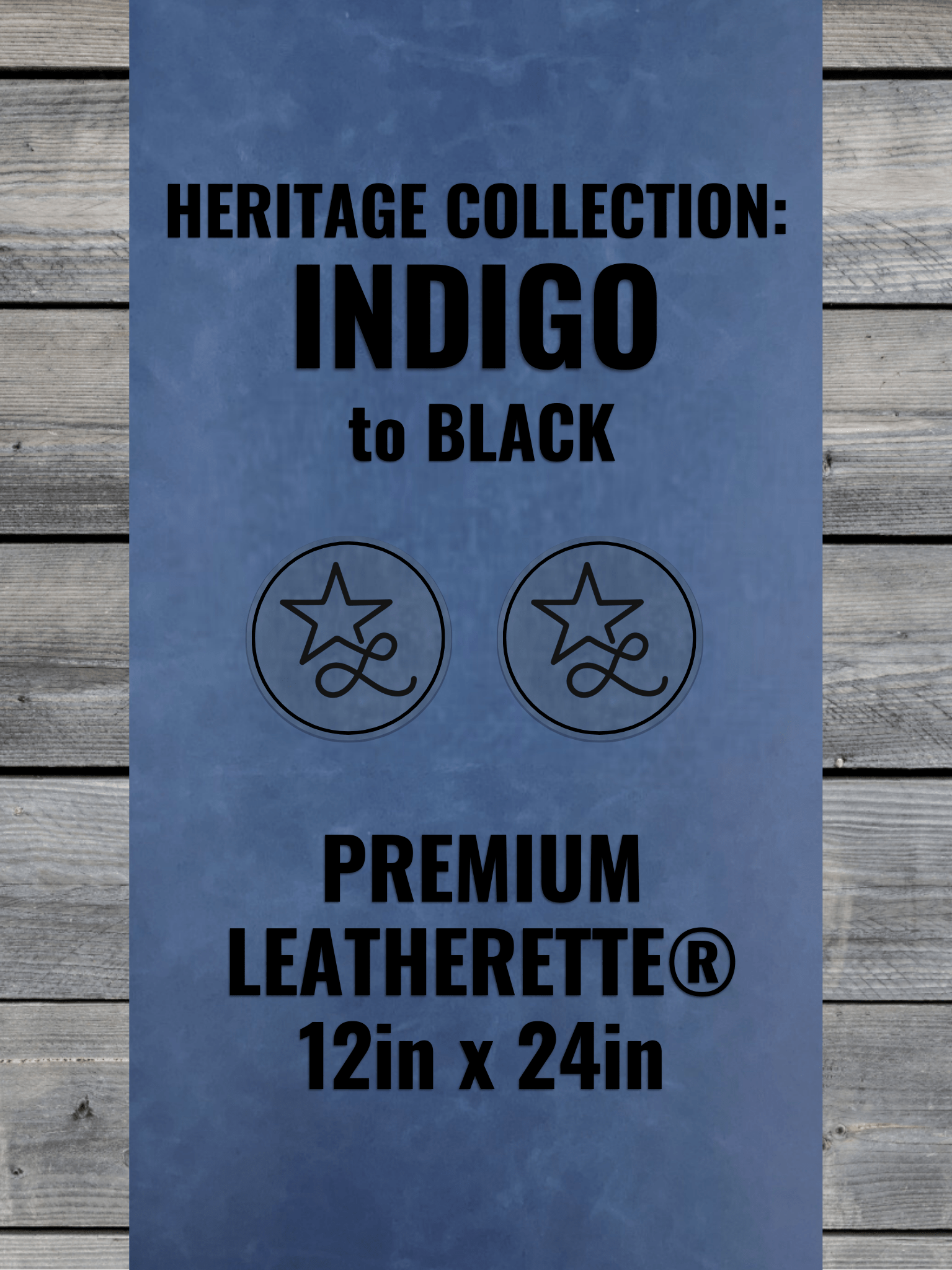 Heritage Collection: Indigo Durra-Bull Premium Leatherette® Sheets (12x24)