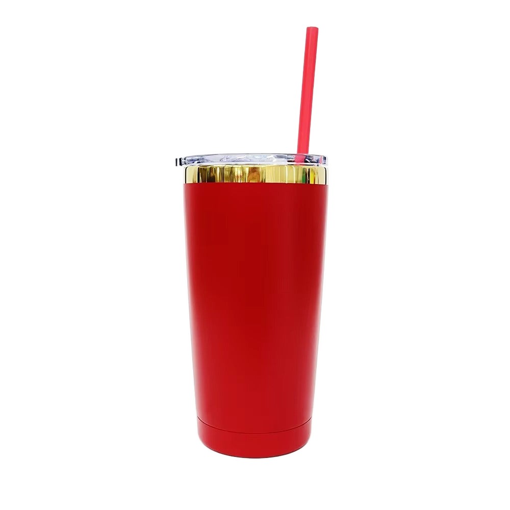 20oz Mirror Gold Plated Tumbler - Red