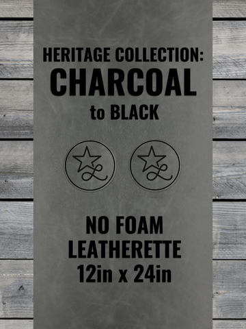 NO-FOAM Heritage Collection Charcoal/Black Durra-Bull Leatherette Sheets (12x24)