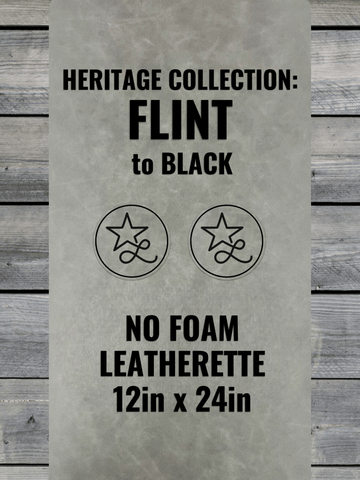 NO-FOAM Heritage Collection Flint/Black Durra-Bull Leatherette Sheets (12x24)
