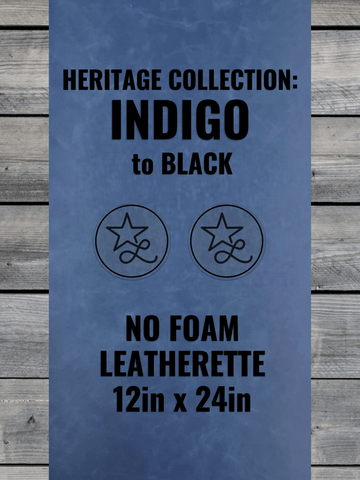 NO-FOAM Heritage Collection Indigo/Black Durra-Bull Leatherette Sheets (12x24)
