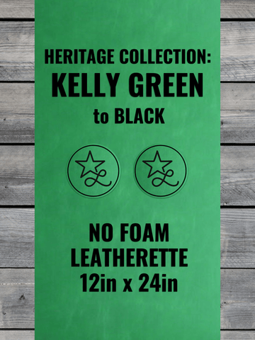 NO-FOAM Heritage Collection Kelly Green/Black Durra-Bull Leatherette Sheets (12x24)