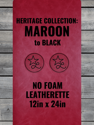 NO-FOAM Heritage Collection Maroon/Black Durra-Bull Leatherette Sheets (12x24)