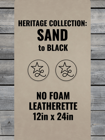 NO-FOAM Heritage Collection Sand/Black Durra-Bull Leatherette Sheets (12x24)