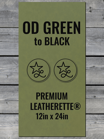 OD Green / Black Durra-Bull Premium Leatherette® Sheets (12x24)