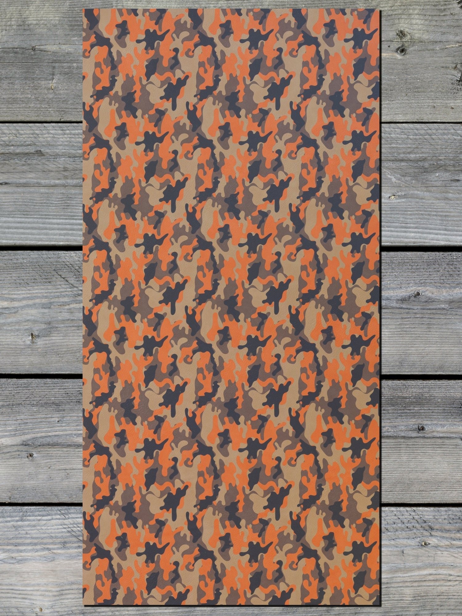 Orange Camo / Black Durra-Bull Premium Leatherette® Sheets (12x24)