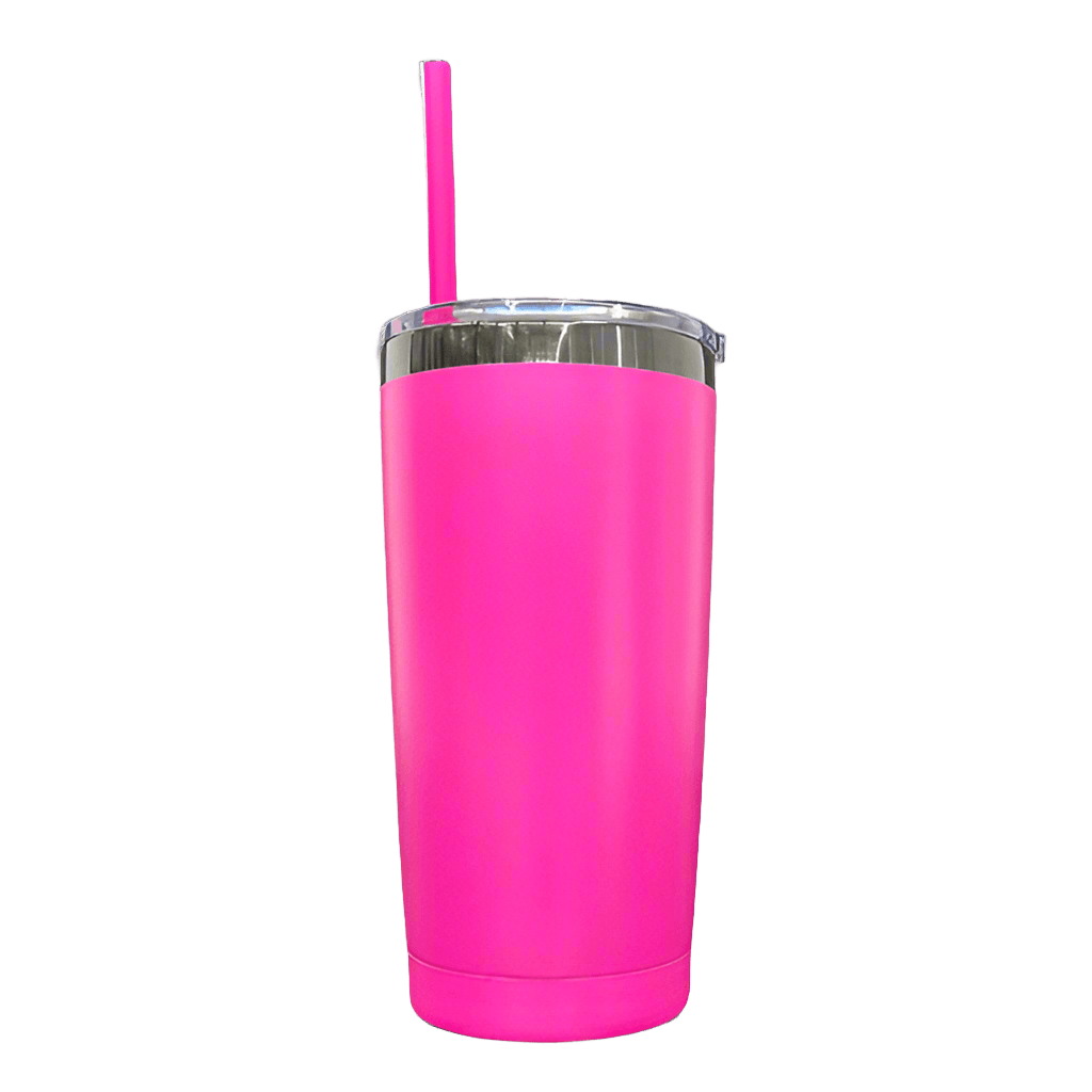 20oz Mirror Black Plated Tumbler - Hot Pink