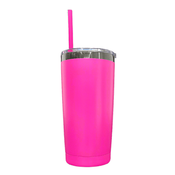 20oz Mirror Black Plated Tumbler - Hot Pink
