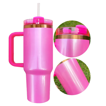 40oz Copper Plated Tumbler - Pink Shimmer
