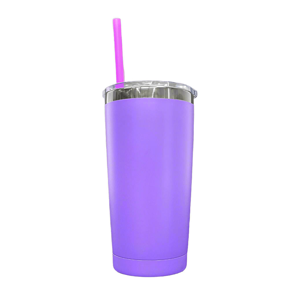 20oz Mirror Black Plated Tumbler - Purple
